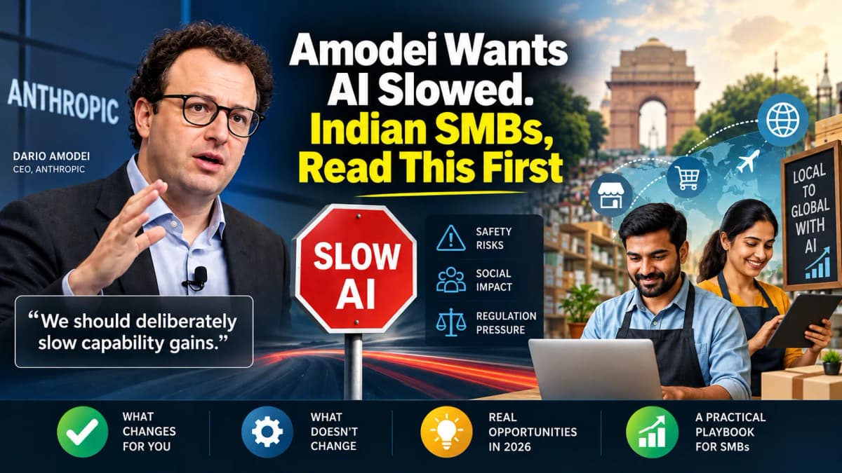 Amodei Wants to Slow AI. Indian SMBs, Read This First | APXTECK article thumbnail