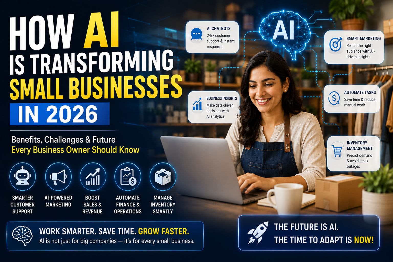 How AI Is Helping Small Businesses Save Time, Reduce Costs, and Grow Faster in 2026 article hero image