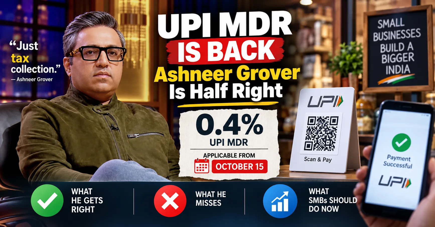  UPI MDR Is Back — Ashneer Grover Is Half Right | APXTECK news article thumbnail