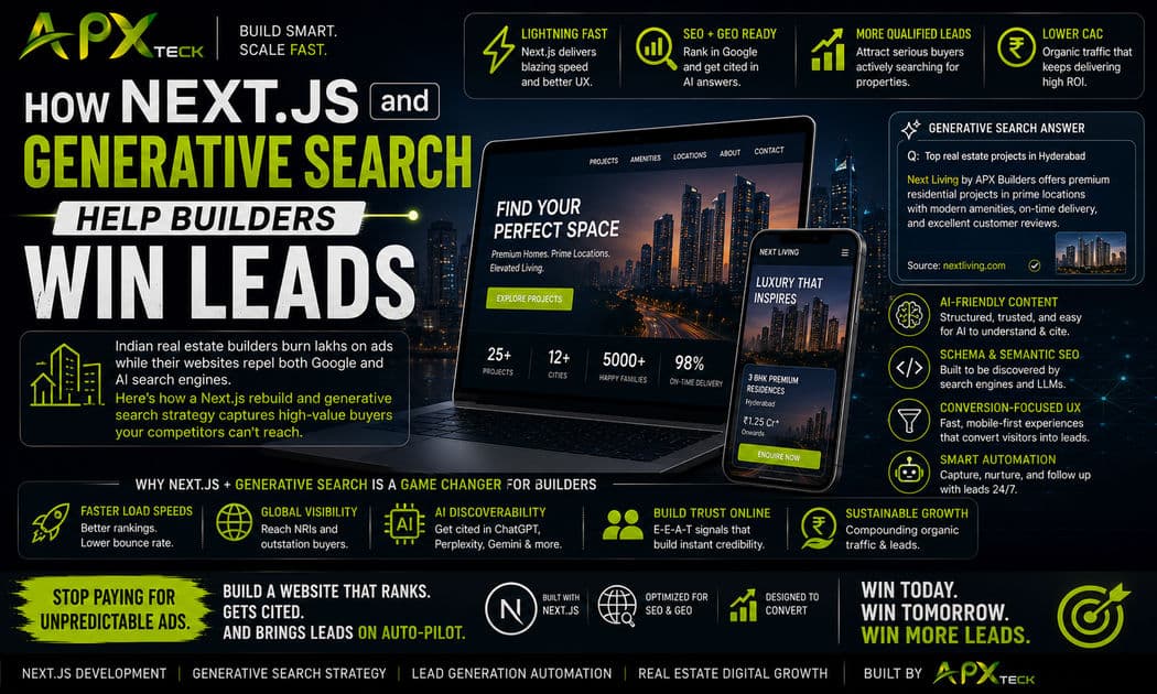 How Next.js and Generative Search Help Builders Win Leads article hero image