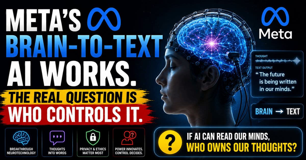 Meta's Brain-to-Text AI Works. The Real Question Is Who Controls It. article hero image
